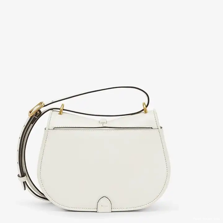Affordable Fendi Mini In C'mon Bag Calf White Leather 0602